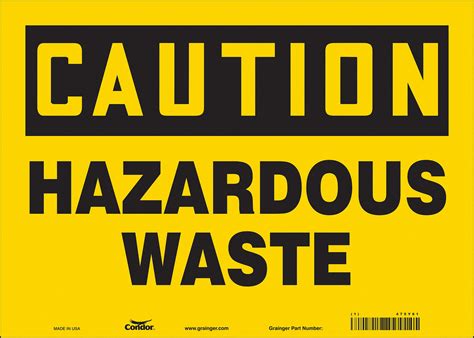 Condor Chemical Sign Sign Format Traditional Osha Hazardous Waste