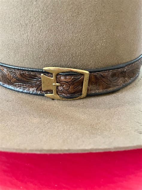 Vintage John B Stetson 4x Beaver Cowboy Hat 7 14 Round Crown In