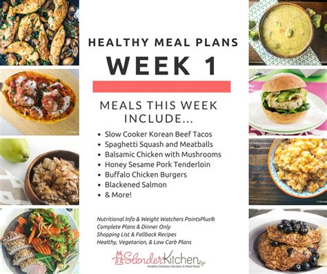 Healthy Meal Plans Week 1 Start The New Year Right Slender Kitchen