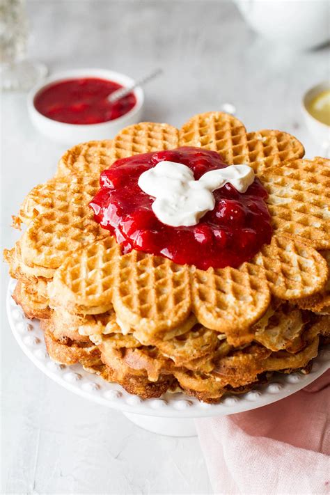 Norwegian Waffles Recipe Heart Waffles Ginger With Spice