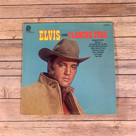 Elvis Presley Elvis Sings Flaming Star Vintage Vinyl Etsy