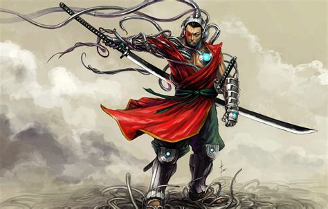 Samurai warriors (戦国無双, sengoku musou) is the second franchise of warriors games created by omega force first published in 2004. Wallpaper samurai, cyborg, SHWANN Universe, Dj Shwann ...