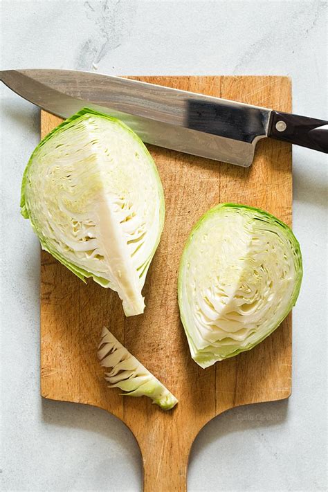 How To Cut Cabbage Homemade In The Kitchen