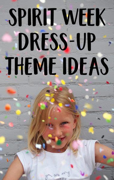 All around the country kids in schools have book week parades. Spirit Week theme ideas for school dress-up days