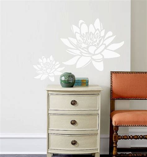 Very Large Wall Stencils Wall Stencil Lotus Flower Large Size Pattern