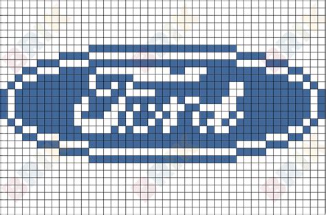 Pixel Ford Motor Company Logo Brik