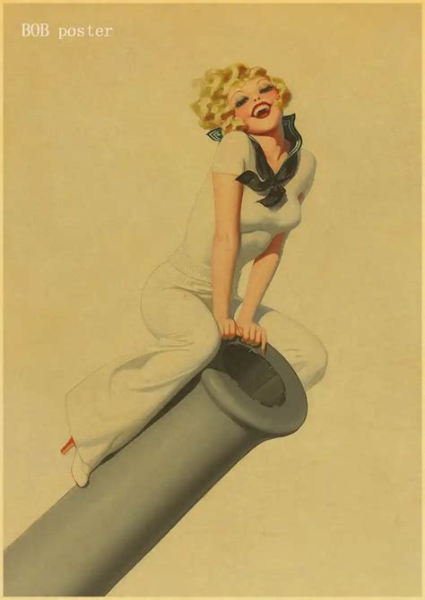 World War Ii Sexy Pin Up Girl Poster Military Bar Cafe Home Wall Decor My Xxx Hot Girl