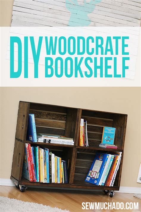 The ingredients i used for my first attempt at carpentry. DIY Wood Crate Bookshelf - Sew Much Ado