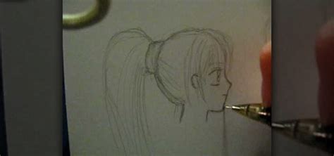 How To Draw A Female Anime Face In Profile Drawing