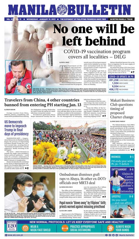 Tabloid Newspaper Philippines 2021 Bulgar Headlines Ngayong Araw January 05 2021 Facebook