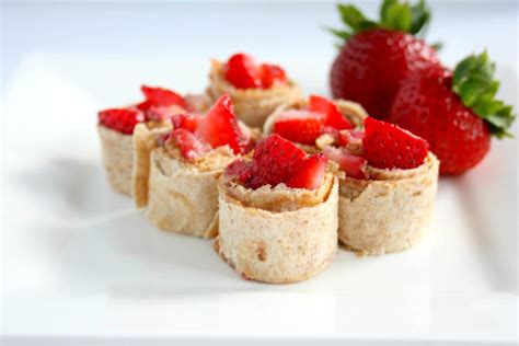 Pb And Strawberry Sushi Recipe California Strawberry Commission