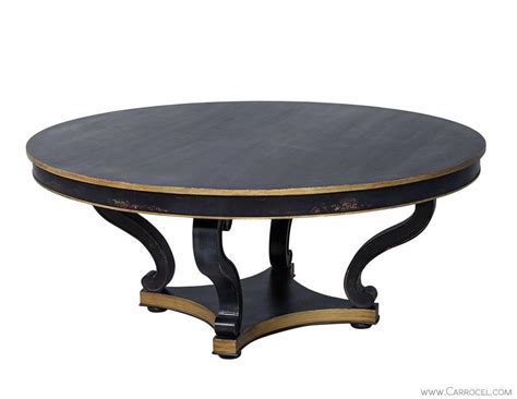 Our dining furniture options have you covered, no matter the size and layout of your room or how many people you need to seat. Distressed Black Scroll Leg Dining Table For Sale at 1stdibs