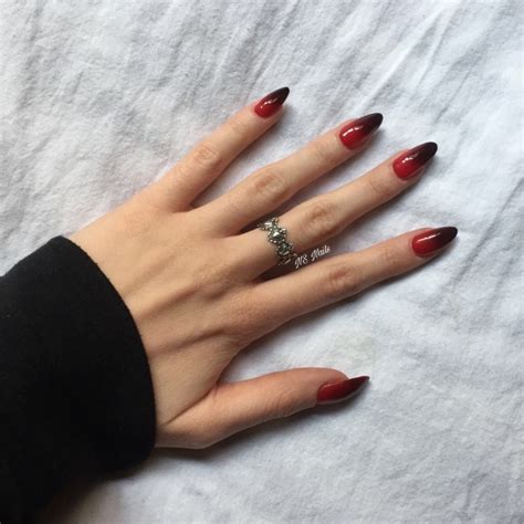 21 cool red almond nails nails design ideas