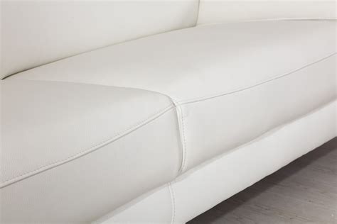 Global United 727 Genuine Italian Leather Sofa In White Color