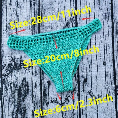 Hand Crochet Bikini Set Women Push Up Sexy Bra Swimwear Boho Beach Swimsuit Suit Ebay