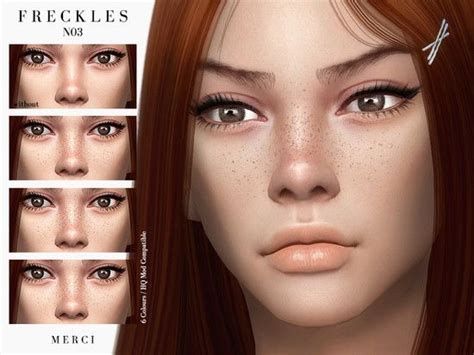 Freckles In 6 Colours Found In Tsr Category Sims 4 Female Skin