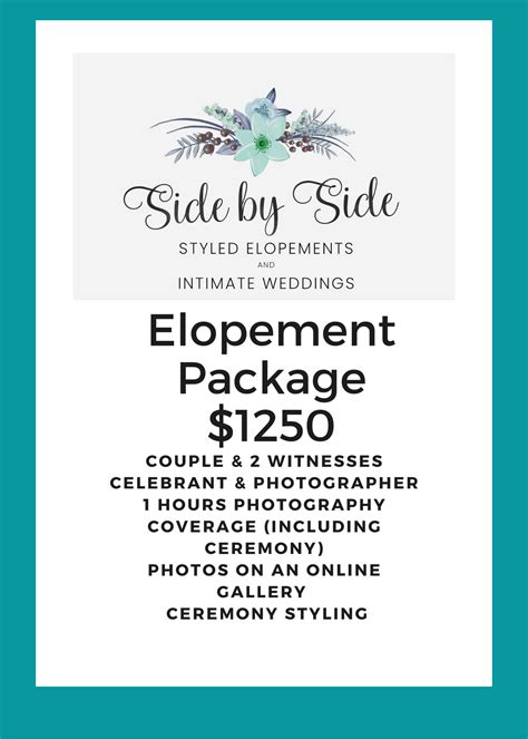 Side by Side Elopements Special Offer Oct 2022