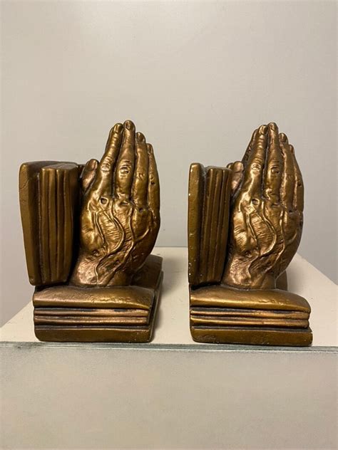 Vintage Praying Hands Bookends Livraison Gratuite Etsy France