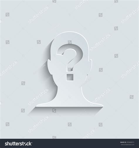 Male Profile Silhouette Question Mark Shadow 스톡 벡터로열티 프리 295808315