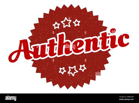 Authentic Sign Authentic Round Vintage Retro Label Authentic Stock