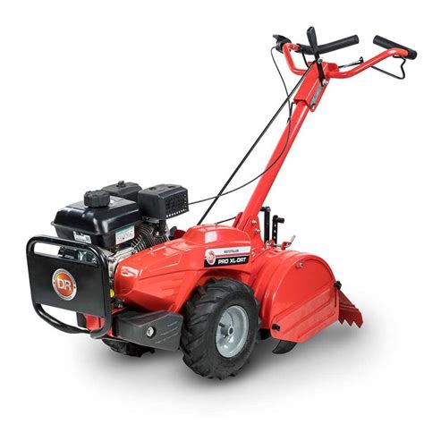 A Red Lawn Mower Sitting On Top Of A White Floor