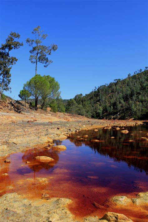 Rio Tinto River And Mining Park Huelva Andalusia Spain