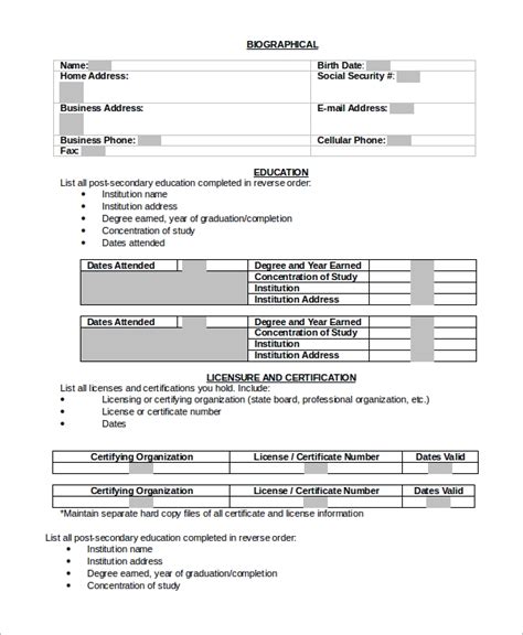 Try our 300+ resume examples and create the perfect construction cv to land your next job. FREE 9+ Sample Blank Resume Templates in MS Word | PDF