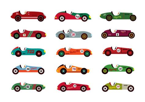Vintage Car Race Illustrations Royalty Free Vector Graphics And Clip Art