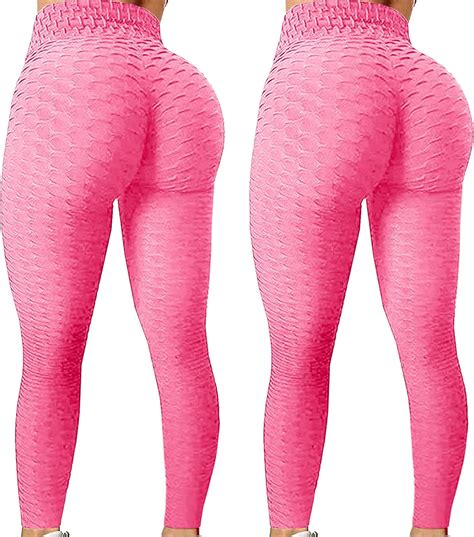 canbe tik tok leggings for women 2pcs high waisted butt lift honeycomb tummy control yoga pants