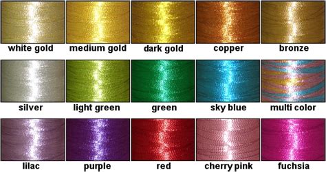 Threadelight Metallic Embroidery Thread Kit 15 Colors