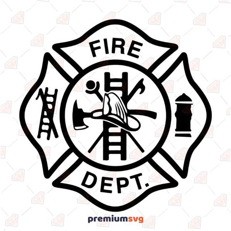 Firefighter Department Logo Svg Cutting Files Premiumsvg