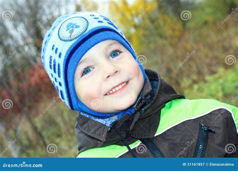 Little Boy With Bright Blue Eyes Stock Image Image Of Happy Little