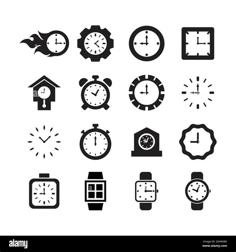 Watch Icon Set Design Stock Vector Image And Art Alamy