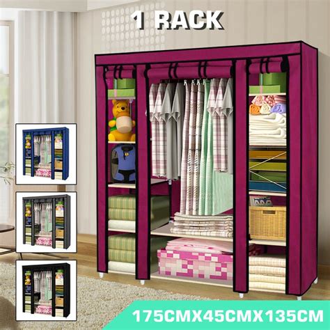 Find the right solution for creating a closet customized just for you at the container store. Large Portable Clothes Closet Wardrobe Storage Organizer ...