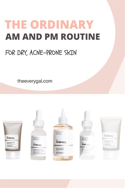 The Ordinary Am And Pm Routine Dry Acne Prone Skin Dry Skin Routine