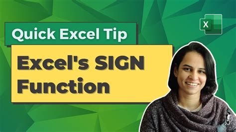 Sign Function Excel Quick Tips Youtube