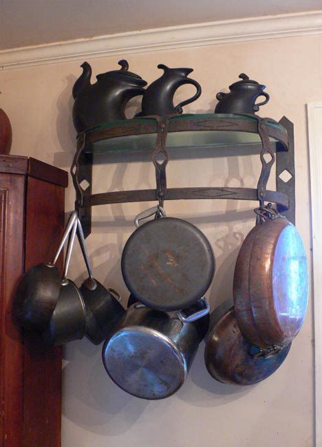 Blacksmith Custom Designed Kitchen Pot Racks And Shelves Hand