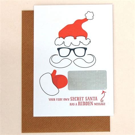 Write Your Own Hidden Message Secret Santa Card By Afewhometruths