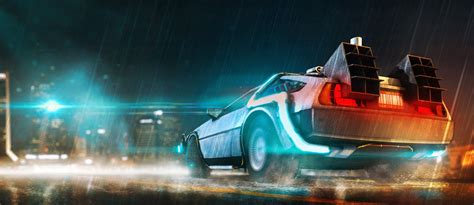 Back Delorean Back To The Future 1080p Car Dmc Movie Illustration Future Hd Wallpaper