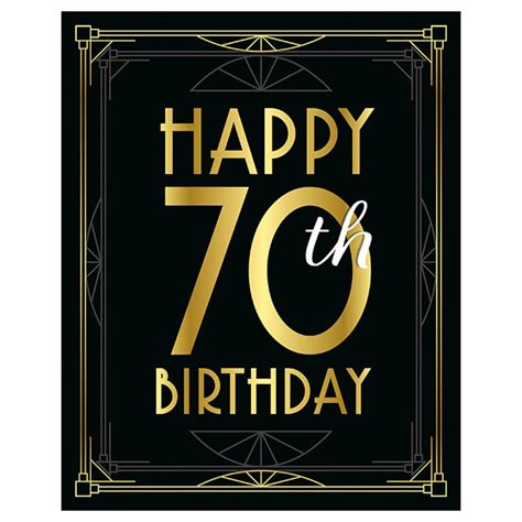 Birthday Sign Printable Happy 70th Birthday Sign 70th Etsy
