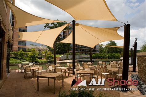Custom branded awnings for your restaurant. Pictures of Shade Structures. Shade Sails, Canopies & Awnings