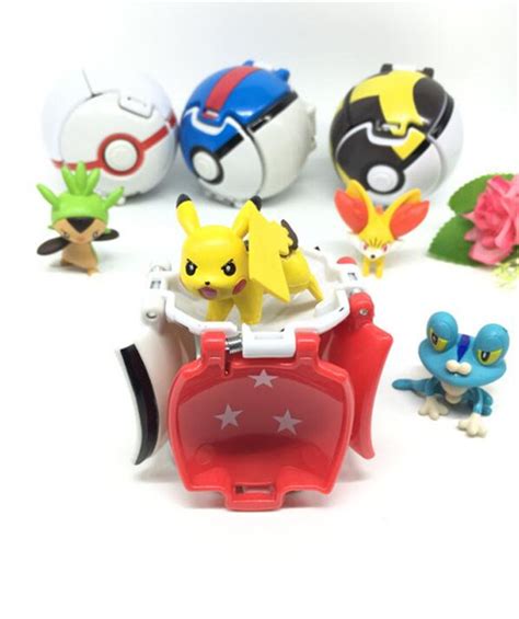 7cm Pokemon Pikachu Pokeball Cosplay Pop Up Master Great Ultra Gs Poke
