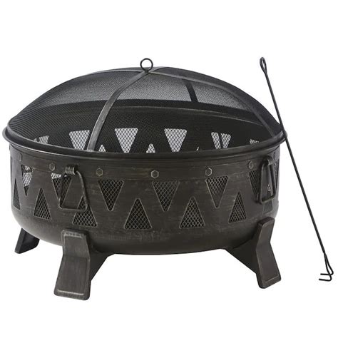 Besides wood and gas, there are other thrilling and impressive. Garden Treasures 29.92-in W Antique Black Steel Wood ...