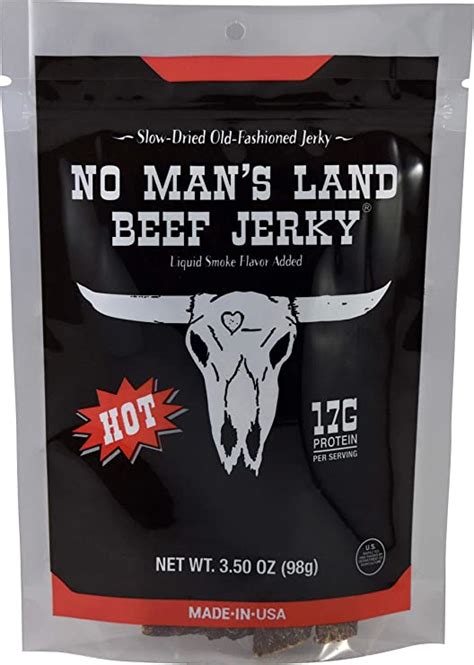 No Mans Land Hot Beef Jerky High Protein Low Calorie Low