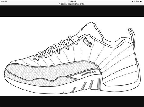 Drawing Jordans Shoes Coloring Pages Sketch Coloring Page