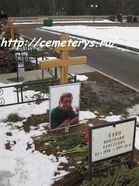 Пара, которая вместе уже 15 лет. Могила Анатолия Кляна на Троекуровском кладбище