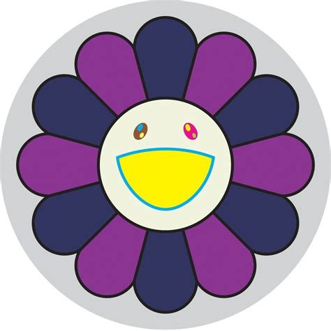 Similar with watercolor sun png. Takashi Murakami, Flower of Joy - Blackberry (2007) | Fond ...