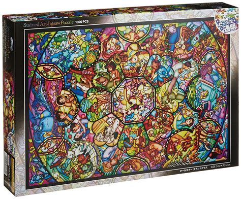 Disney Stained Art Jigsaw Puzzle 1000p All Stars Stained Glass Ds