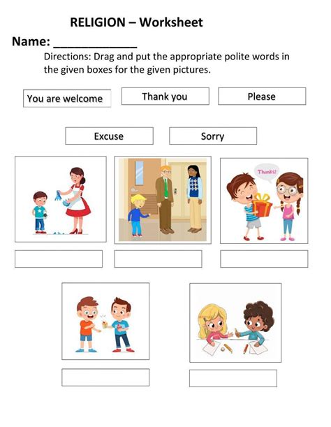 Polite Words Exercise Live Worksheets