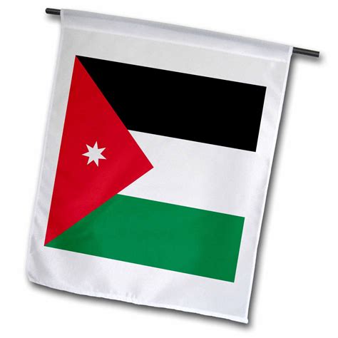 3drose Flag Of Jordan Jordanian Red Black White Green With White Star